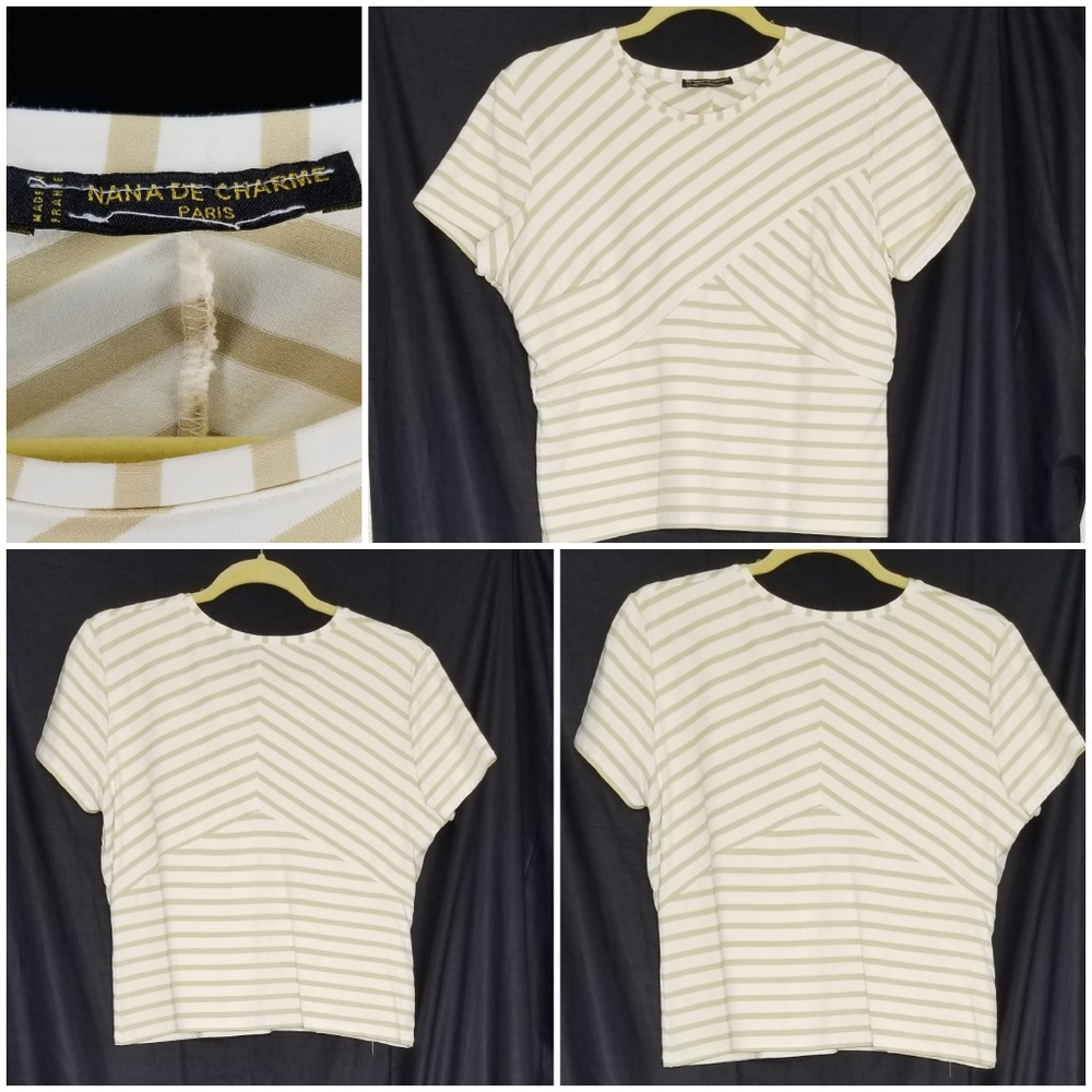 Nana de Charme Paris Tan/White Stripe Crop